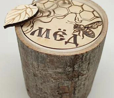 Мёд диких медоносов Вятский 300гр бочонок Кадушка